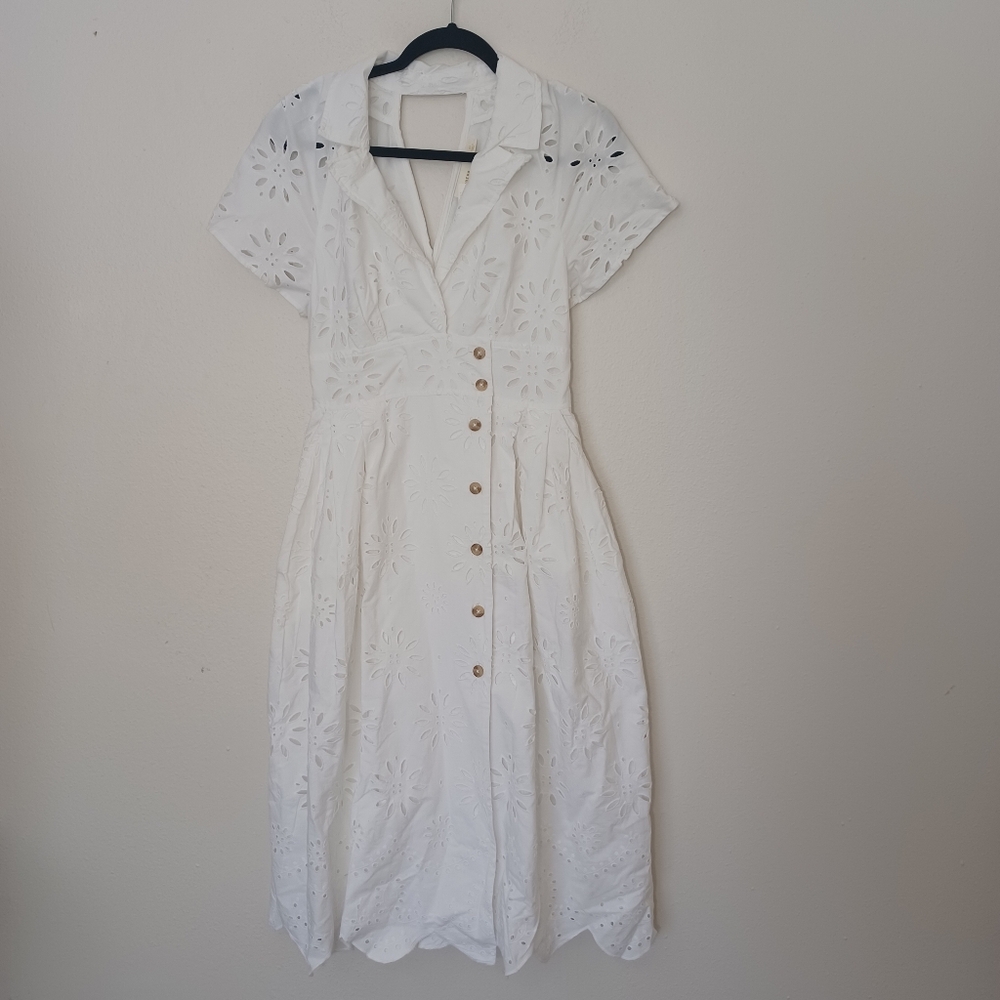 NWT Anthropologie Maeve Eyelet Dress - Picture 7 of 14
